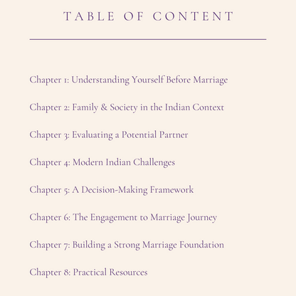 How to choose the right person and get married